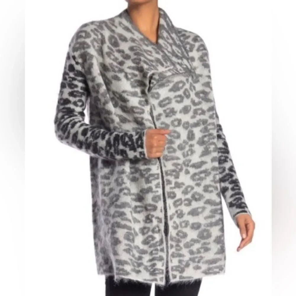 AllSaints Ari Leopard Mohair Cardigan Size XS
